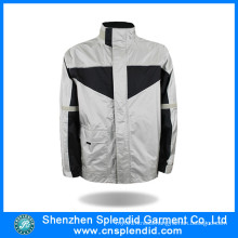 China Wholesale Winter Fleece Outdoor Motorcycle White Jacket with Zipper